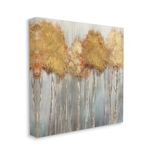 "Neutral Tree Forest Standing Tall over Grey" by Carson Lyons Unframed Nature Canvas Wall Art Print 36 in. x 36 in.