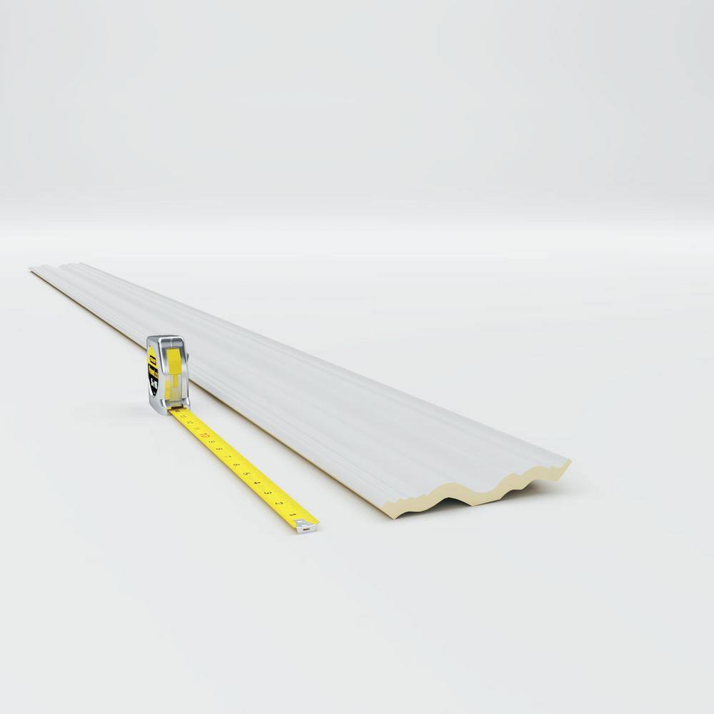 Dublin White Polyurethane Traditional Crown Moulding 94.5"
