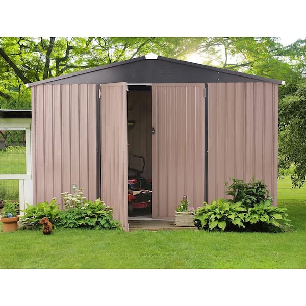 https://images.thdstatic.com/productImages/f6b9e993-ea8b-4fca-97a0-386a14800a49/svn/brown-aecojoy-metal-sheds-16306bk-hd01-fa_600.jpg