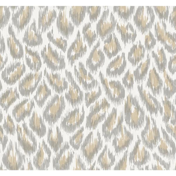 A-Street Prints Beige Electra Wheat Leopard Spot String Wallpaper Border Sample