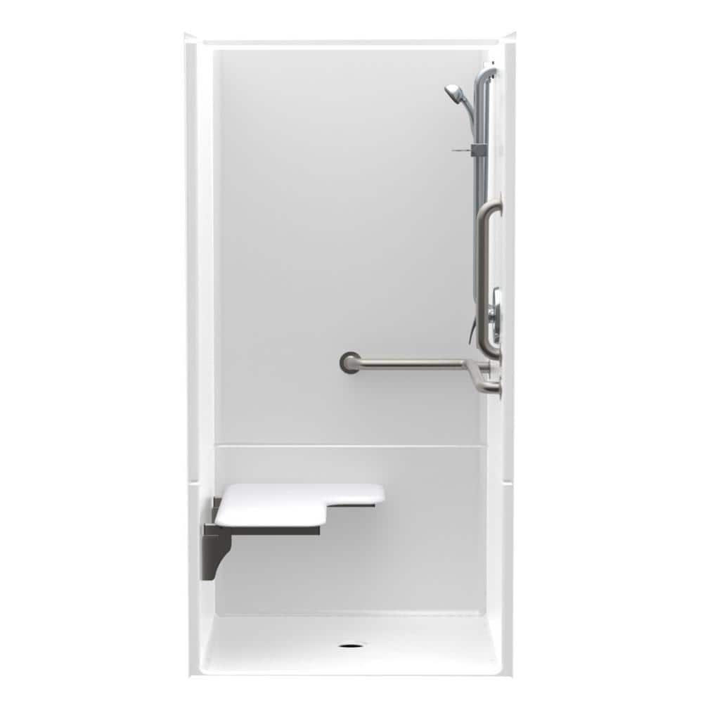 Accessible AcrylX 36 in. x 36 in. x 75 in. 2-Piece Shower Stall w/ Left Sea