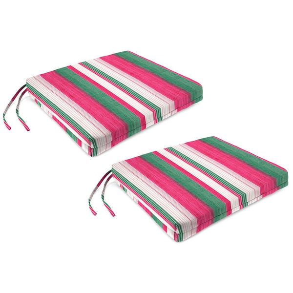 19 in. W x 17 in. D x 2 in. T Rectangular Outdoor Seat Cushion in Giden Cider (2-Pack)