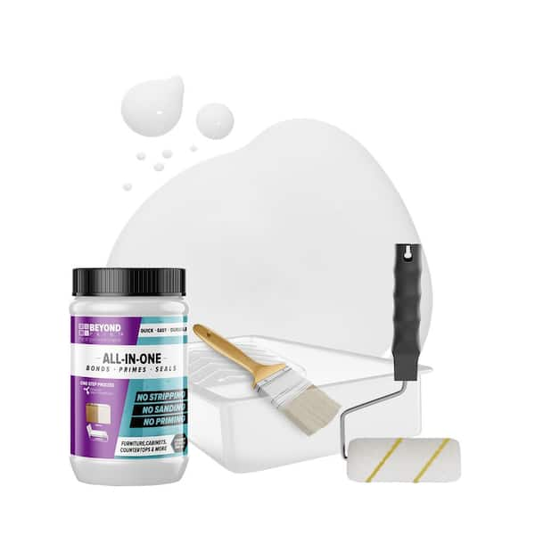 1 qt. Bright White Cabinets, Countertops, Furniture and More Multi-Surface All-in-One Interior/Exterior Refinishing Kit