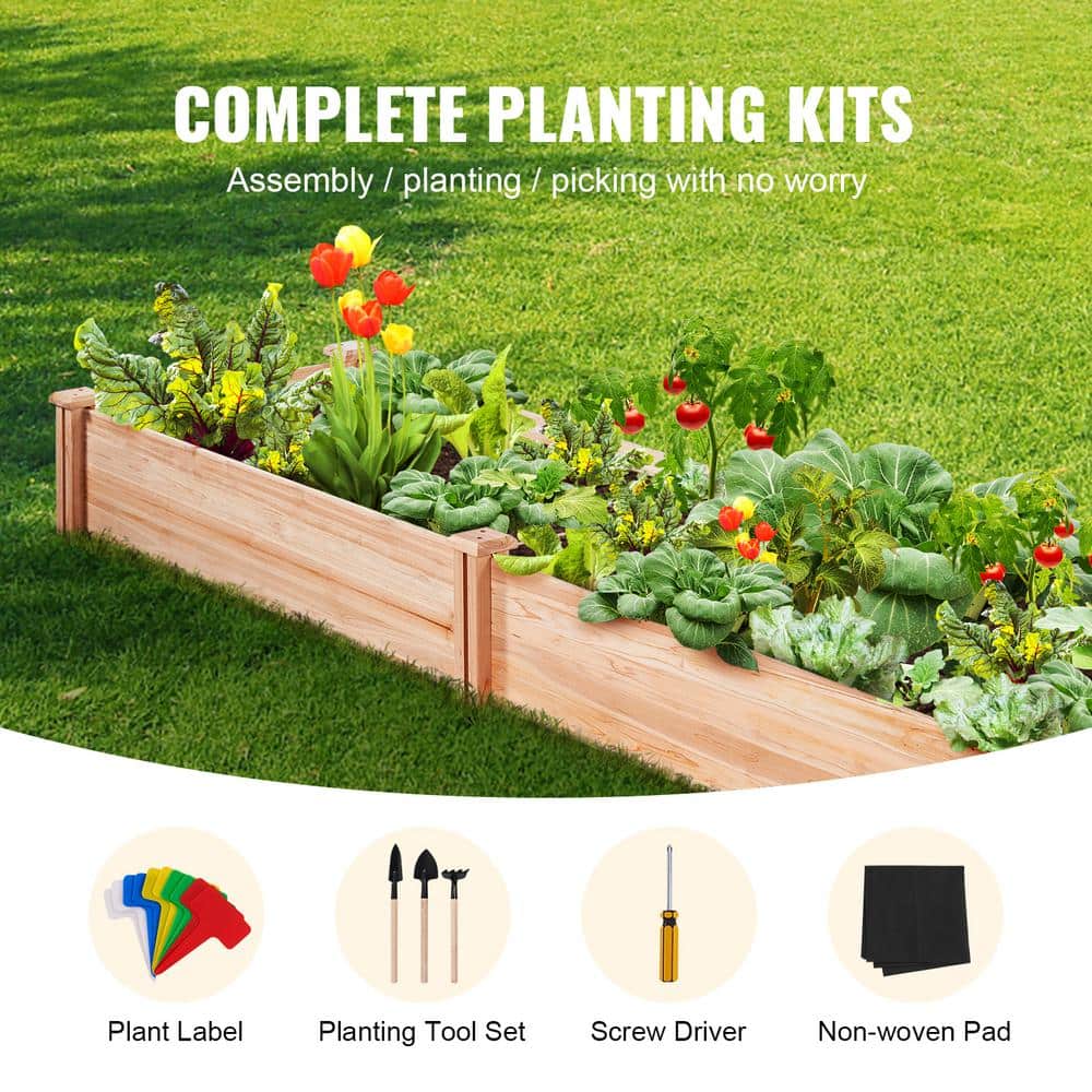 Burlywood Wooden Raised Garden Bed Planter Box
