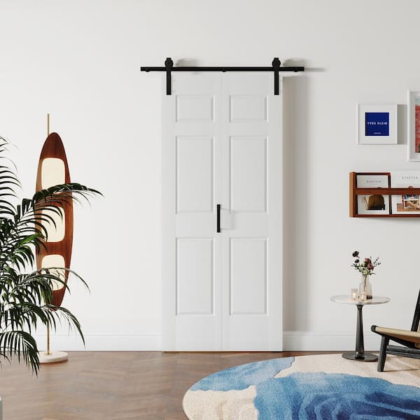 TENONER 72 in. x 84 in. (Double 36 in. W Doors) White Finished