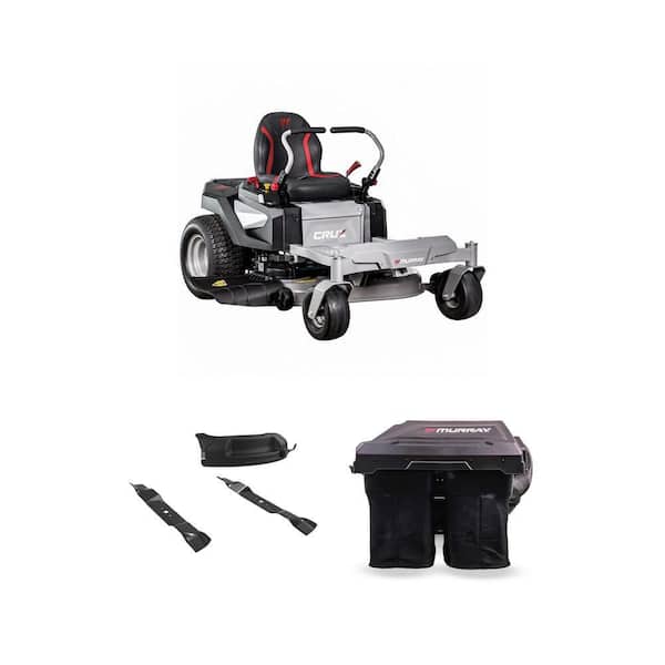 Cruz 42 in. Zero Turn Mower with 19.0 HP Engine, Mulching Kit and Double Bagger Combo