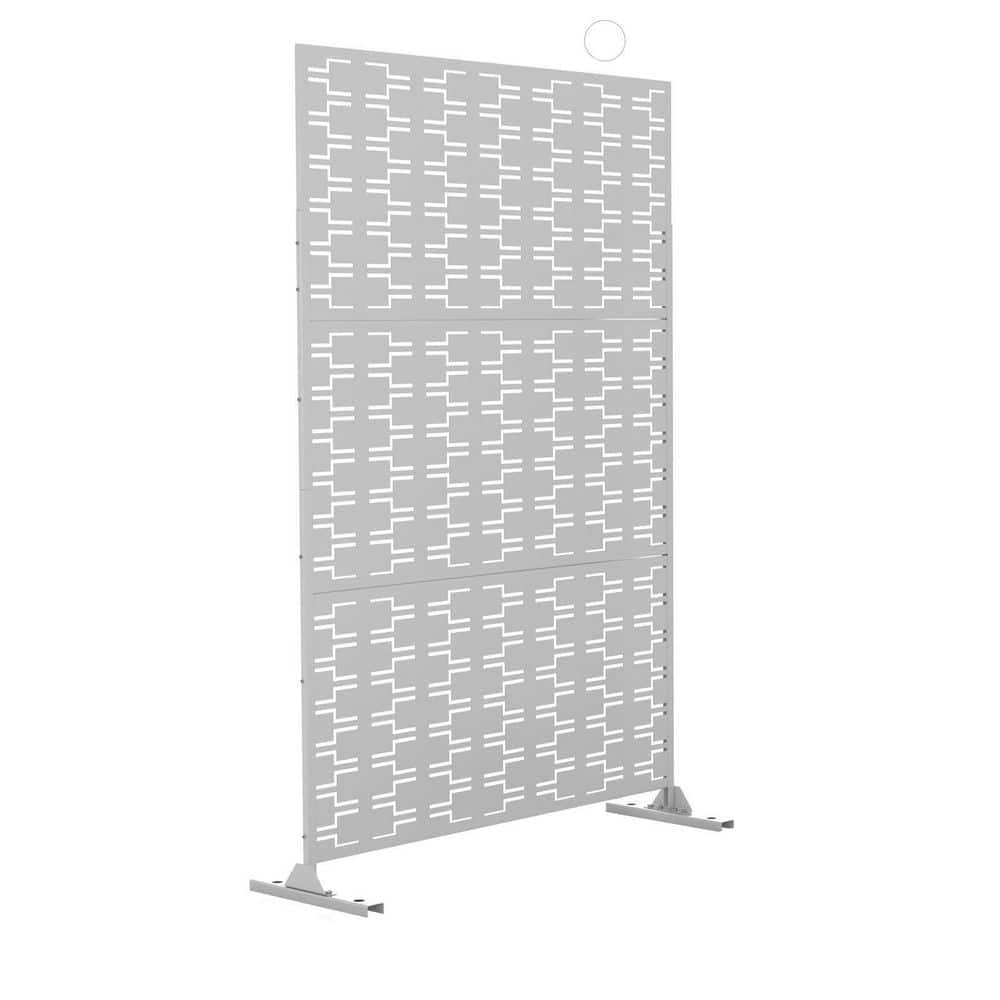 Tidoin 6.33 ft. H x 3.93 ft. W White Laser Cut Privacy Mesh Screening ...