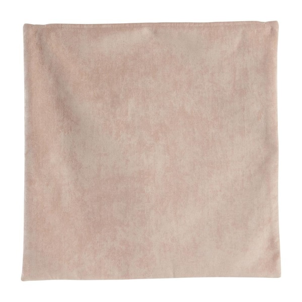 Greendale Home Fashions Solid Sugar Velvet 24 in. x 24 in. Square Throw Pillow Cover