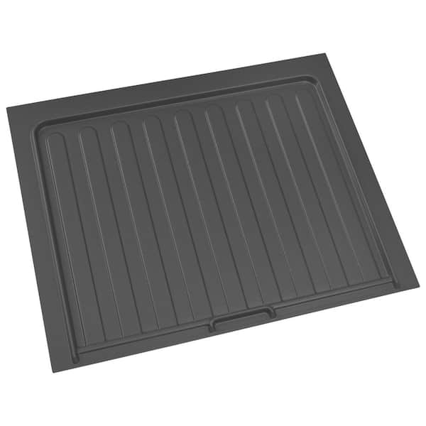 Cabinet Protector Mat, Black/Stainless, Polystyrene