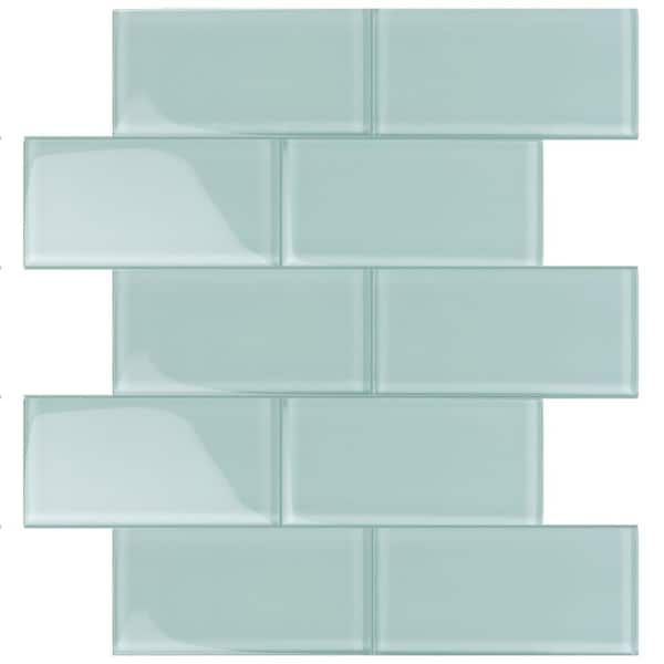 その他 APOLLO TIFFANY BLUE COLOR Apollo Tile Light Blue 3 in. x 6 in. Matte Finished Glass