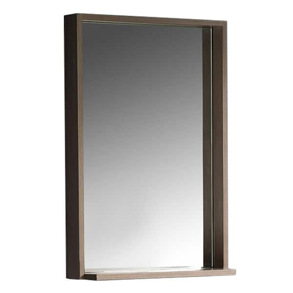 Fresca Allier 22.00 in. W x 32.00 in. H Framed Rectangular Bathroom Vanity Mirror in Gray Oak