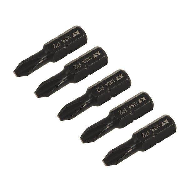#2 Phillips 1 in. Steel Insert Power Driver Bit (15-Pack)