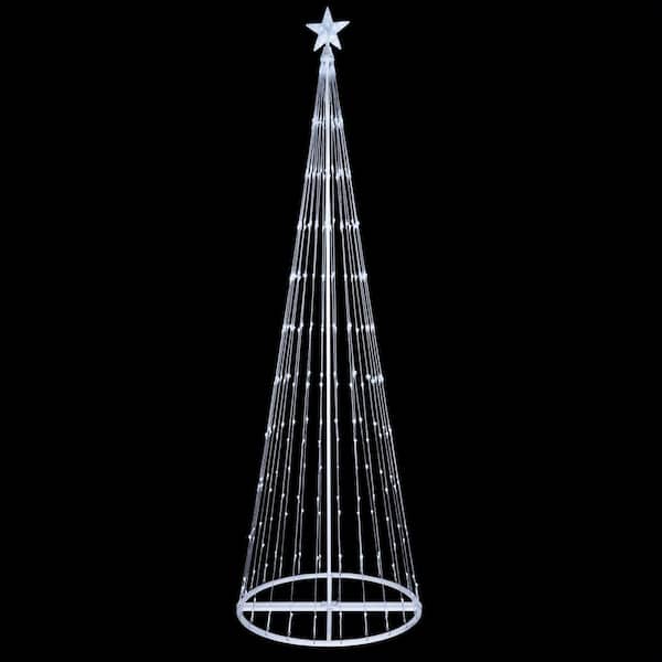 Kringle Traditions 108 in. Christmas Cool White LED Animated Lightshow ...