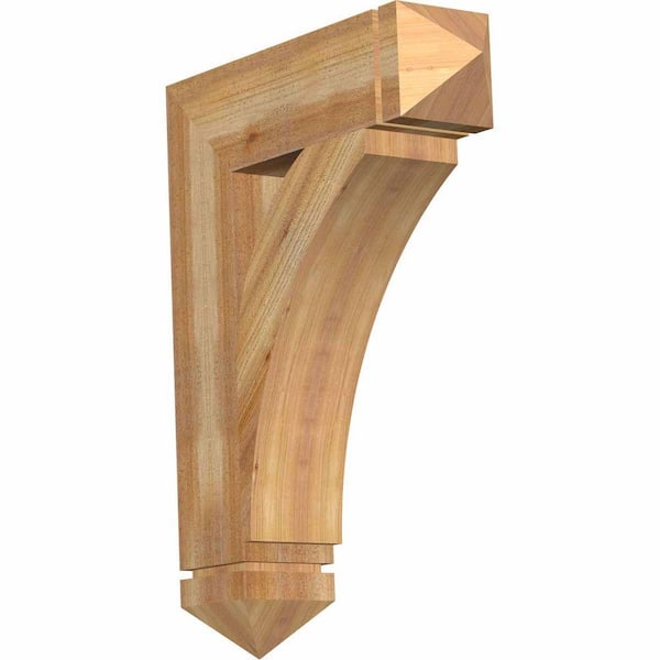 Ekena Millwork 6 in. x 32 in. x 24 in. Western Red Cedar Thorton Arts and Crafts Rough Sawn