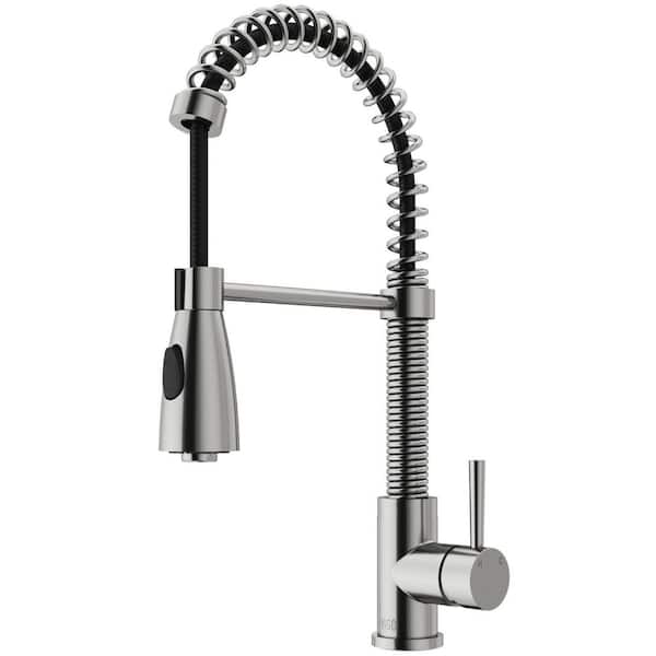 VIGO Brant Single Handle Pull-Down Sprayer Kitchen Faucet in