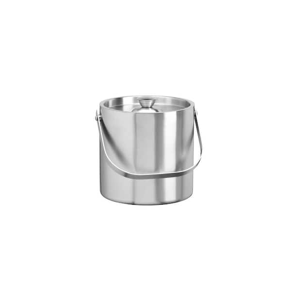 Kraftware 3 Qt. Insulated Ice Bucket in Brushed Stainless Steel