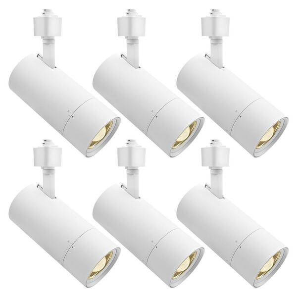 3 in. Zoomable LED Track Light, 5CCT, CRI90, 30W, 2100LM, Dimmable, 358° + 90° Tilt & 20°-50° Beam, ETL, White 6 Pack