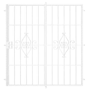 Su Casa 60 in. x 80 in. White Projection Mount Outswing Steel Patio Security Door with No Screen