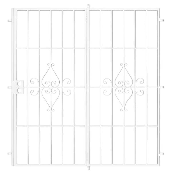 Unique Home Designs Su Casa 60 in. x 80 in. White Projection Mount Outswing Steel Patio Security Door with No Screen