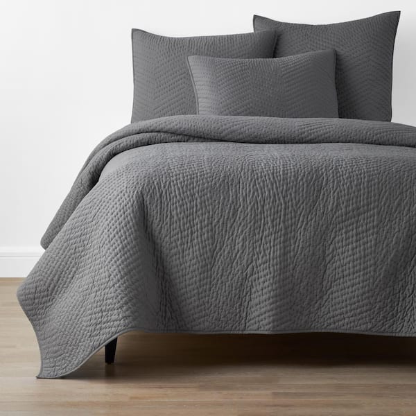 Company Cotton Voile Graphite Solid King Cotton Quilt