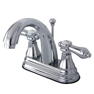 4 in. Centerset 2-Handle High-Arc Bathroom Faucet in Polished Chrome