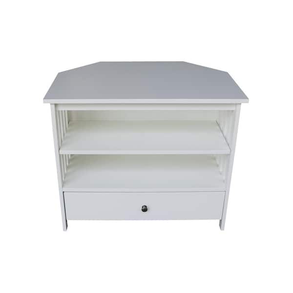 International Concepts TV08 27 Mission Corner TV Stand White