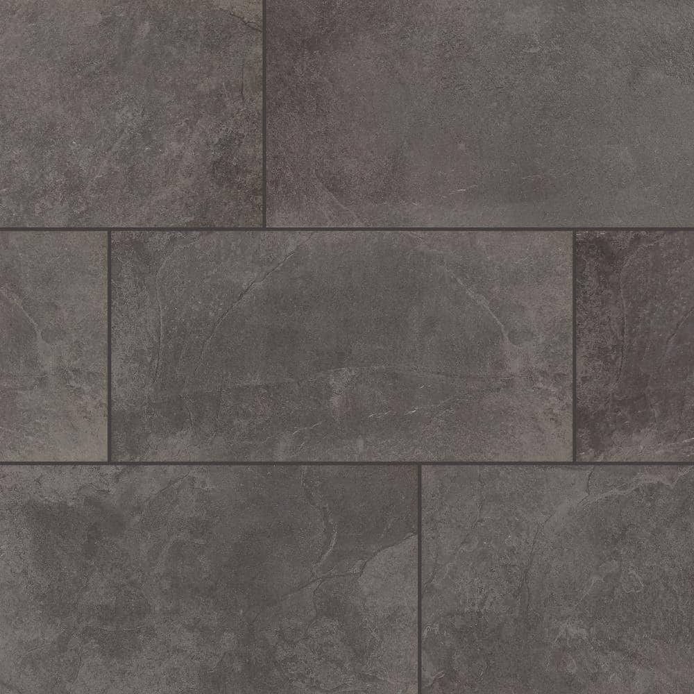 Daltile Cascade Ridge Slate 12 In X 24 In Ceramic Floor And Wall Tile 25641 Sq Ft Pallet Cr081224hdpl1pv The Home Depot