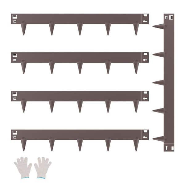Steel Landscape Edging Steel Garden Edging Borders 0.59 in. W x 39 in. L x 3 in. H Strips Hammer-In Edging Brown