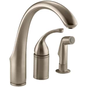 Forte Single-Handle Standard Kitchen Faucet with Side Sprayer in Vibrant Brushed Bronze