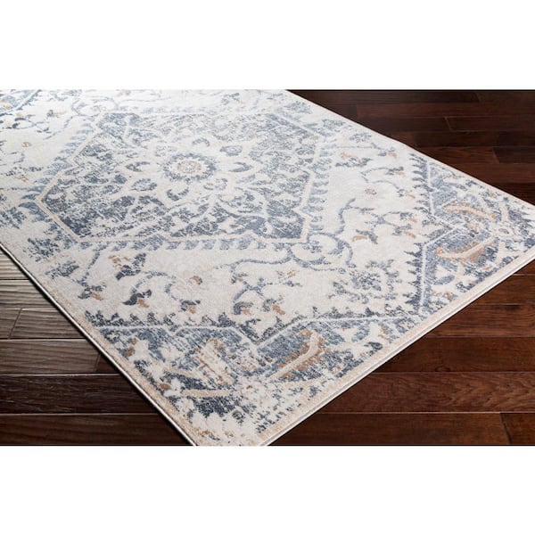 Raeanne Denim/Cream 5 ft. x 7 ft. Indoor Area Rug