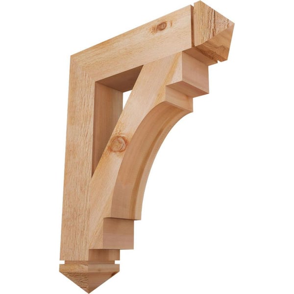 Ekena Millwork 6 in. x 36 in. x 28 in. Western Red Cedar Merced Arts and Crafts Rough Sawn