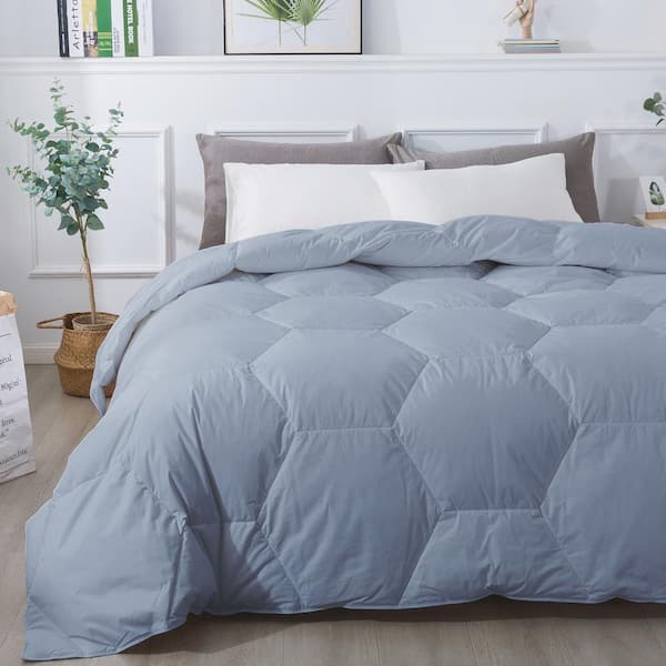 Unbranded Honeycomb Stitch Year Round Warmth Light Blue Full/Queen Down Alternative Comforter