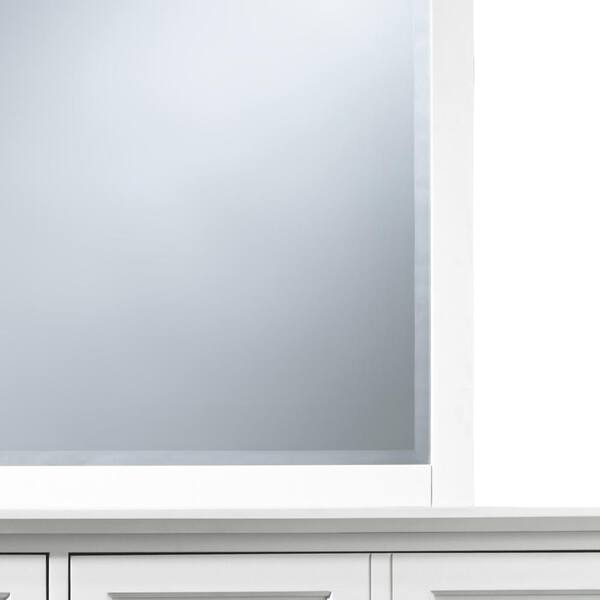 Benjara White 41 in. W x 36 in. H Modern Square Wood Dresser