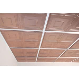 Jackson Faux Copper 2 ft. x 2 ft. Lay-in or Glue-up Ceiling Panel (Case of 6)