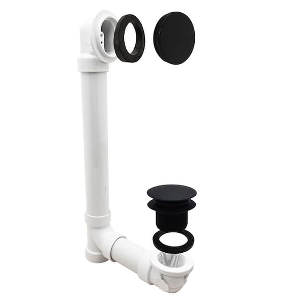 Westbrass 12 in. & 4 in. Bath Waste & Overflow with Tip-Toe Drain