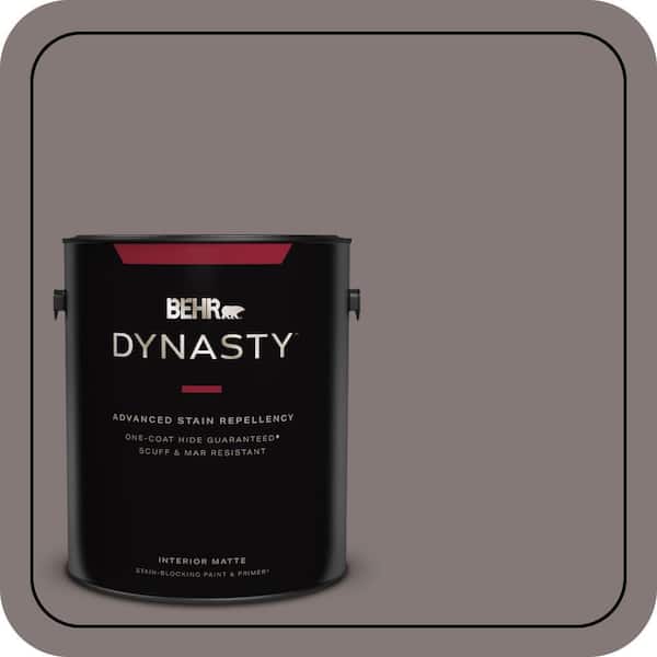 BEHR DYNASTY 1 gal. #N140-5 Complex Gray One-Coat Hide Matte Interior Stain-Blocking Paint & Primer