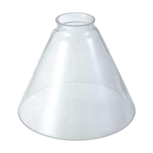 5.5 in. Clear Glass Cone Pendant Shade with 2.08 in. Lip Fitter
