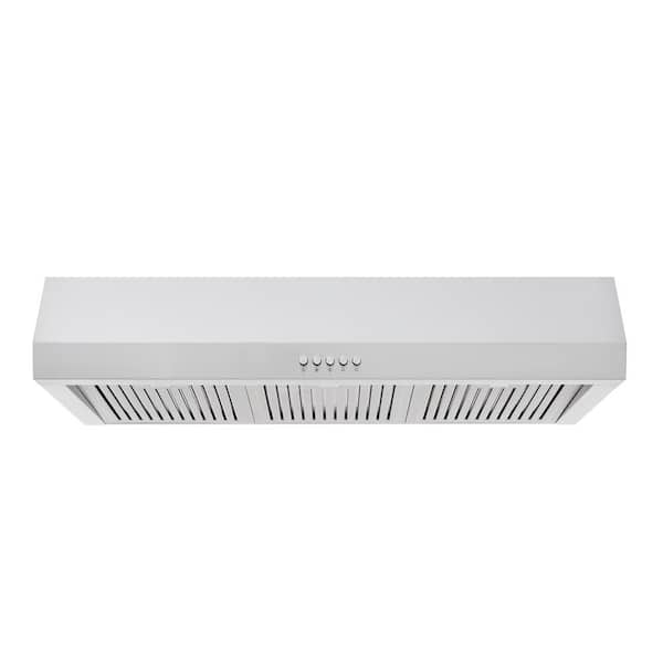 Vissani Sarela 36 in. W x 7 in. H 500CFM Convertible Under Cabinet Range Hood in Stainless Steel with LED Lights and Filter
