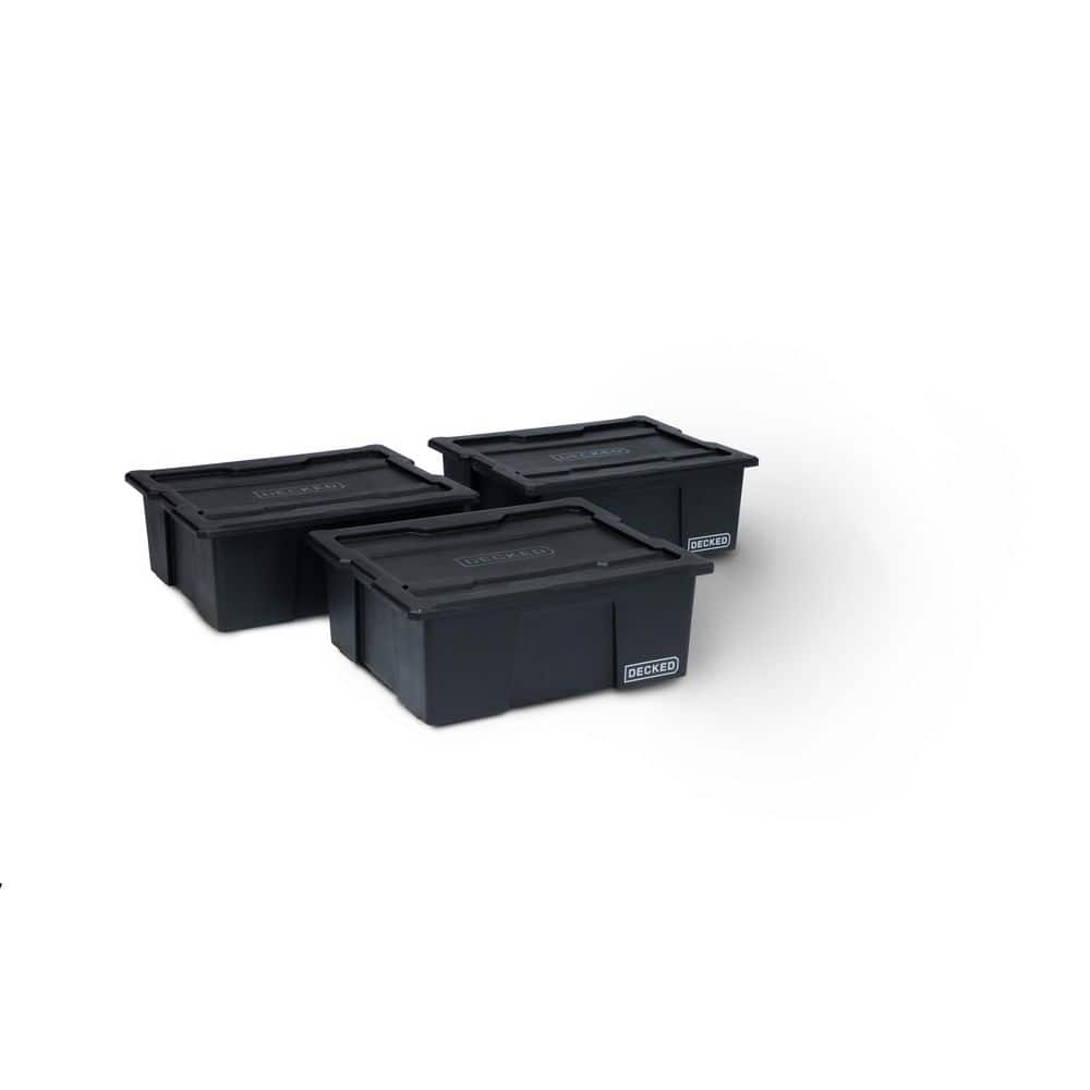 DECKED Payloader 32 Storage Bin - Black (3-Pack) A0040-DBIN-BLK