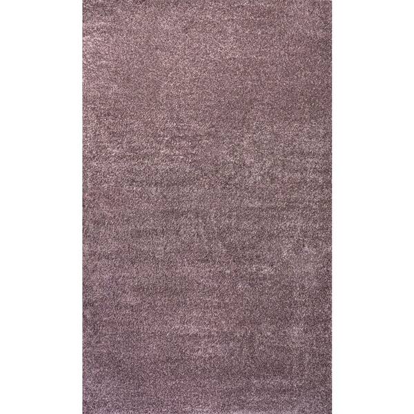 Haze Solid Low-Pile Light Purple 3 ft. x 5 ft. Area Rug