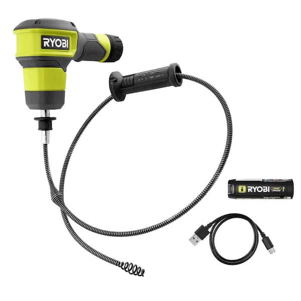 RYOBI USB Lithium Cordless Drain Auger with 2.0 Ah USB Lithium RYOBI USB Lithium Cordless Drain Auger with 2.0 Ah USB Lithium