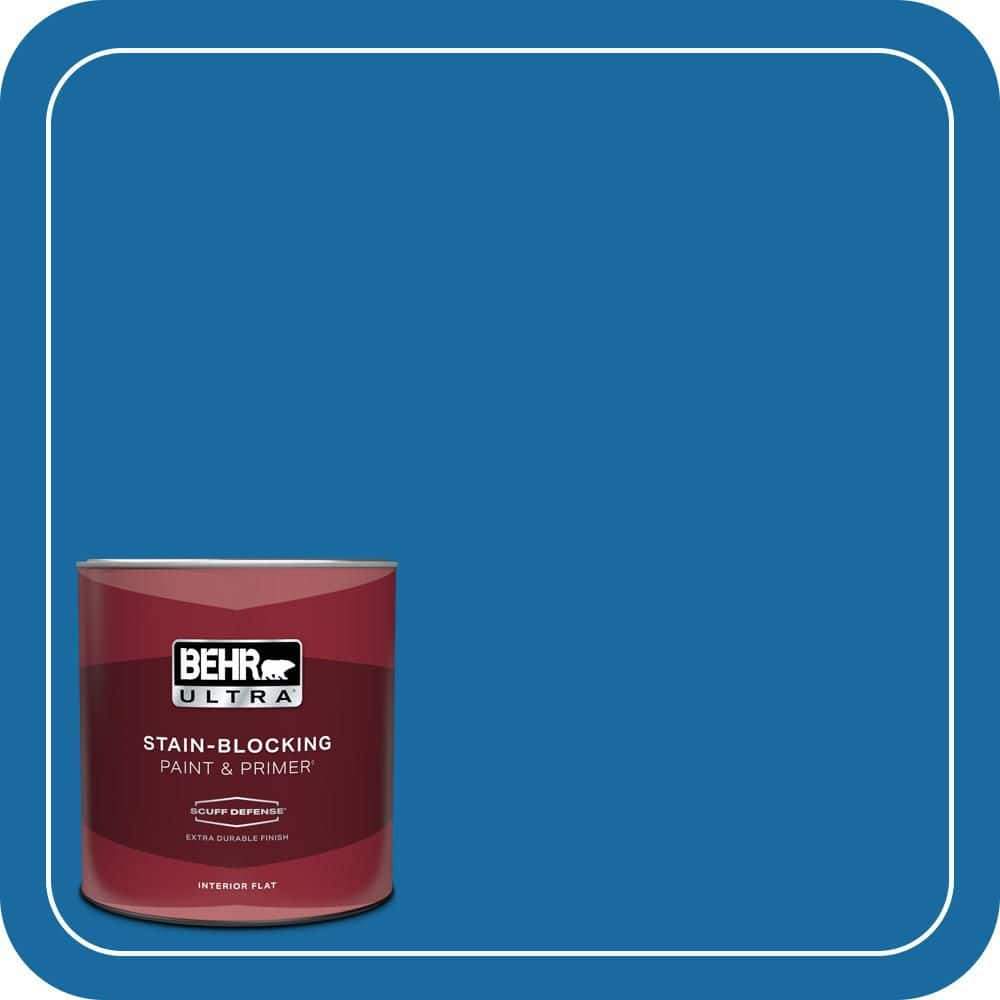 1 qt. #S-G-560 Jazz Blue Extra Durable Flat Interior Paint & Primer price history on PriceWatchPro