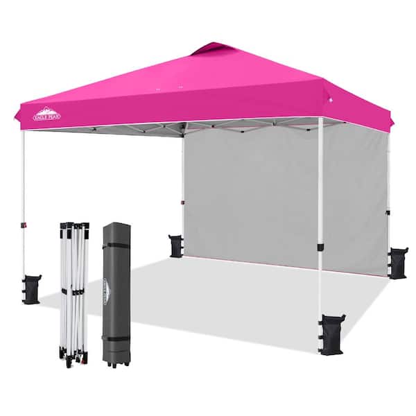 12 ft. x 12 ft. Commercial Pop Up Canopy Tent with 1 Sidewall and 4-Sand Bags