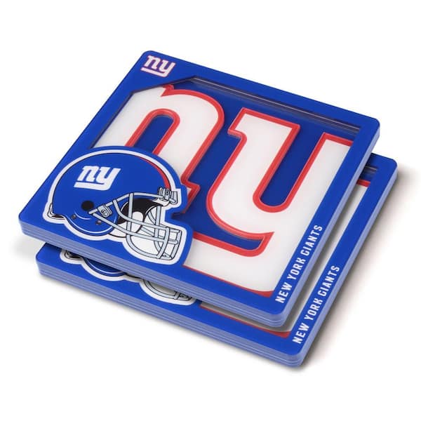 NFL New York Giants 3D Logo 2-Piece Assorted Colors Acrylic Coasters