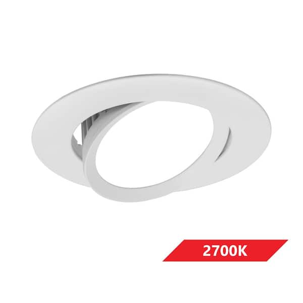 DCG Series 4 in. 2700K White Integrated LED Recessed Gimbal Trim