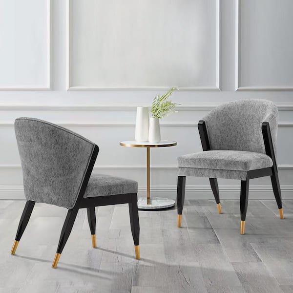若者に人気のブランド Ola Comfort Manhattan Grey Upholstered Chenille Modern ダイニングチェア
