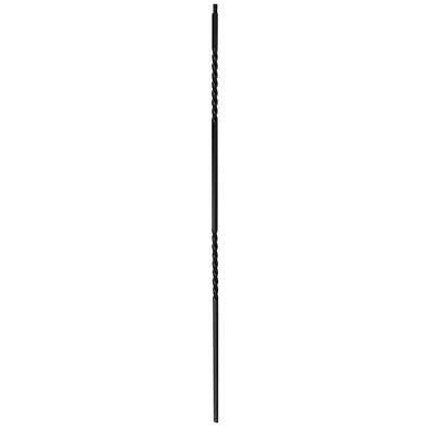 3.6 ft. x 9/16 in. x 9/16 in. Iron Baluster Dual 6 in. Twist Dark Powder Coated in Champagne