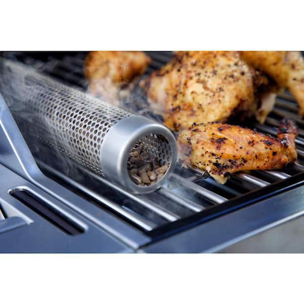 Hot or Cold Smoking 8 x 8 Inch for Any Grill or Smoker Hot or Cold Smoking Stainless Steel BBQ Wood Pellet Tube Portable Maze Pellet Smoker 