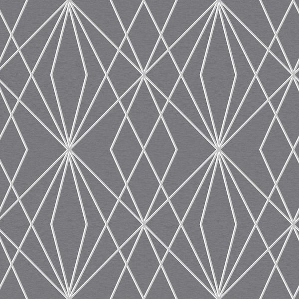 TRANSFORM Transform Trellis Grey Peel and Stick Wallpaper