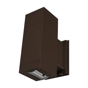 Dorado 90-Watt Equivalent Integrated LED Bronze Outdoor Cylinder Wall Pack Light with Up/Down Fan Distribution, 3000K